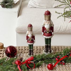 레드 병정 호두까기 인형 오브제 2개 세트 크리스마스 소품