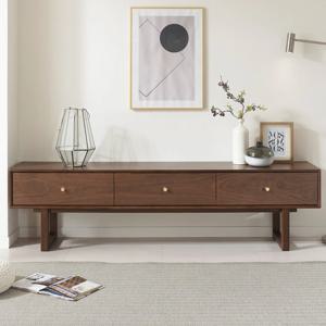 우드와나 고무나무 원목 콜라보레이션 시리즈 TV거실장 티비다이 2000