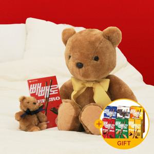 빼빼로 증정 / 에스티베어 곰돌이 인형 40cm+ 키링 12cm + 카드 빼빼로데이 선물