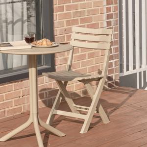 가든 폴딩 의자 UV코팅 베이지