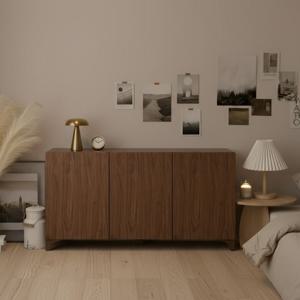 모모라인 라운드 와이드 낮은 도어 수납장 2colors