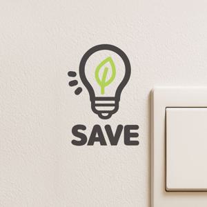 save 전구안 풀잎 픽토그램 스위치 스티커