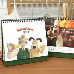 2026 월레스와 그로밋 탁상 달력 일러스트 인테리어 데스크 캘린더