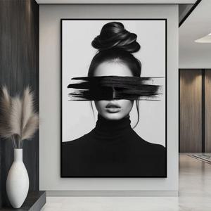 여인 빈티지 그림 대형 캔버스 카페 미용실 자취방 인테리어 소품 액자 , 올림머리 여인