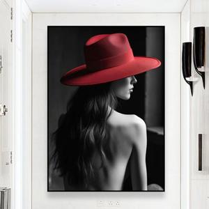 포인트 인테리어 빈티지 캔버스 그림 액자 미용실 주점 술집 거실 매장 , 프리미엄 팜므파탈