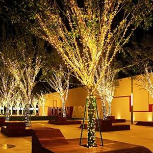 크리스마스 실외 대형 트리 장식 와이어 줄 LED 미니 전구 50m