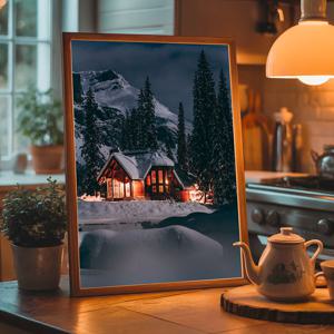 크리스마스 캔버스 포스터 104종/53.Silent Snow Night