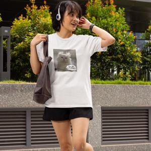 귀여운 고양이 야옹이 밈 반팔 티셔츠 웃긴티셔츠 5종 밈티셔츠 재밌는티셔츠 우정티 웃긴반팔