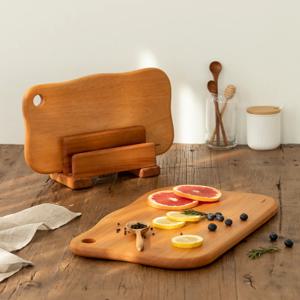 마호가니 버블 원목도마 3종 세트 (버블 대+버블 중+거치대)