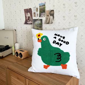 [리퍼]쥬 오리 자수 쿠션 커버