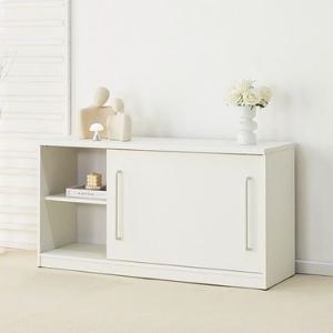 LPM마감 2단 슬라이드도어 양쪽손잡이수납장(1200 2컬러)