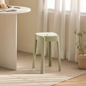 머랭 원형 스툴 그린