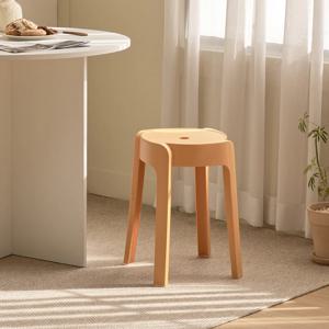 머랭 원형 스툴 옐로우