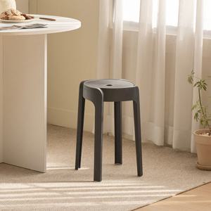 머랭 원형 스툴 블랙