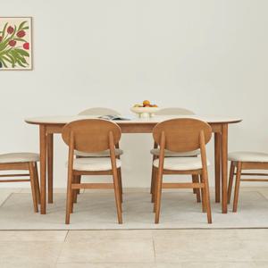 올랜도 6인타원형 포세린테이블 1800 아이보리상판 NEW