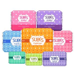 슈베스 캐치미 슬림 생리대 2팩 골라담기 중형 대형 오버나이트 팬티라이너 슈퍼롱