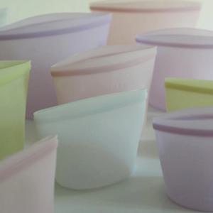 실리콘 스탠드 지퍼백 3종 - 1Set