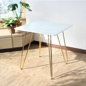 [리퍼] 마블 사각 테이블 800 화이트 실버 대리석 상판 주방 인테리어 디자인 식탁