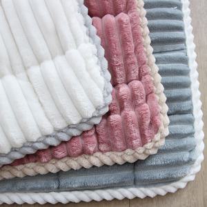 폭신하고 도톰한 트위스트 코드 심플 극세사 침대 패드 3size 3color