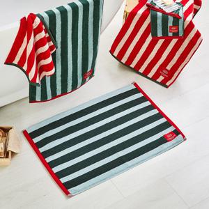 ETF 크리스마스 볼드 스트라이프 타월 발매트 GREEN 45X65cm
