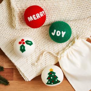 메리 X-MAS 세탁 건조기 양모볼 4P세트