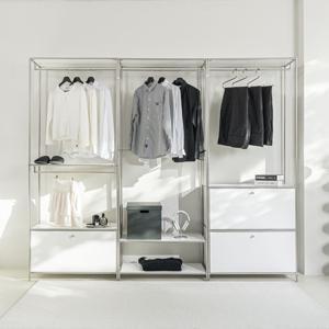 레이어 미드센츄리 시스템장 모듈 철제 행거 드레스룸 400/600/800/1000