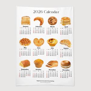 2026 인테리어 감성 오브제 캘린더 패브릭 포스터 - 1. 베이커리 달력