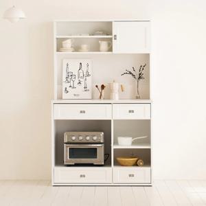 알렉스 1000 렌지대 상부장세트 B타입 화이트 실버루체손잡이