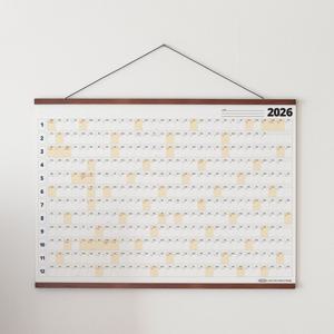 영문형 2026년 스케줄러 스마일 포스터 캘린더 한장 달력 1년 연력