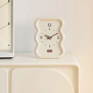 [해외] 북유럽 모던 웨이브 무소음 탁상시계 거실 인테리어 시계 집들이선물 3colors