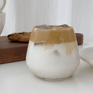 동글이 아이스아메리카노잔 홈카페 유리컵 345ml