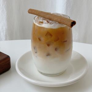 동글이 아이스아메리카노잔 홈카페 유리컵 390ml