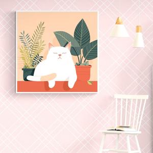 정원의 여유 그림 알루미늄액자 동물 키즈 카페 거실 벽 대형 인테리어 액자