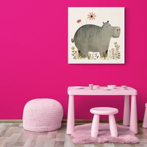 꽃위의 친구 그림 알루미늄액자 동물 키즈 카페 거실 벽 대형 인테리어 액자