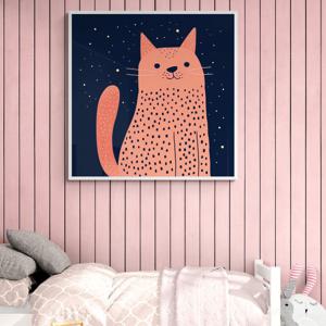 별 밤의 수호자 그림 알루미늄액자 동물 키즈 카페 거실 벽 대형 인테리어 액자