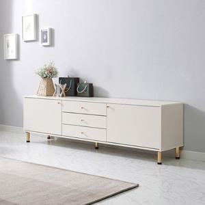 모던 골드 스퀘어 3단 서랍 투오픈장 TV거실장 (1800 4색)