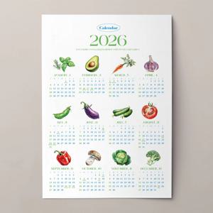 2026년 인테리어 포스터 한장 달력 연력 프레쉬 일러스트 캘린더