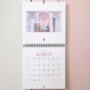 2026 프렌치 팰리스 일러스트 캘린더 프랑스 궁전 클래식 인테리어 벽걸이 달력