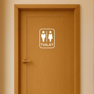 화장실 스티커 - 남자 여자 공용 화장실 TOILET 도어사인 위치 안내스티커