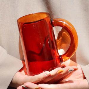 홈카페 핸들링 유리컵 플랫화이트 아인슈페너 아이스아메리카노 커플 맥주잔