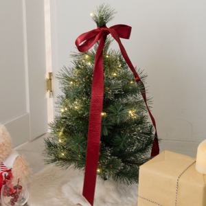 나비다드 NEW 회전 오르골 크리스마스 트리 리본 세트 캐롤 음악 소품 오브제 70cm