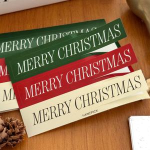 크리스마스 포장스티커 답례품 띠 스티커 누아 3종 S 20매