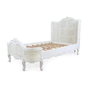 메종드다채로움 BLANC81 블랑 라탄 엔틱 화이트 슈퍼싱글침대SS 프레임