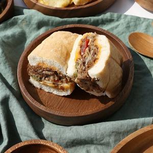 아르보르 월넛 나무 원형 접시 L