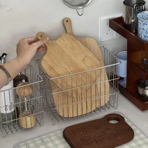 몰리 스텐 도마 거치대 양념통 스텐 철제 정리함 조리도구 쟁반 수납 정리대 물빠짐 행주걸이