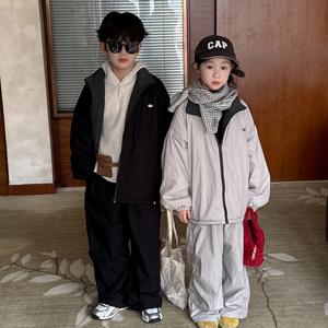 기모 트레이닝 집업 상하복 세트 R15552