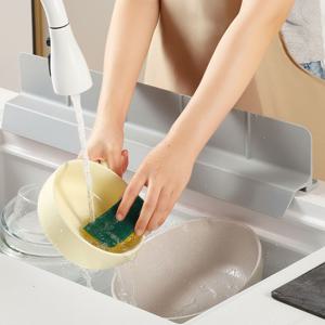 실리콘 처마형 싱크대 물막이 설거지 물튀김 방지 흡착형 물받이 워터가드 물막이