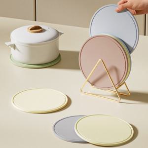 [리퍼] 메이플 실리콘 냄비받침 도톰한 7.5T 원형 받침대