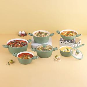 1+1 쿠킨 올리오 세라믹 인덕션 냄비 (그린) 골라담기