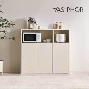 쿠폰가 131,400원/뮤트 1200 주방 수납장 홈카페장 세트 (도어형 800+400)